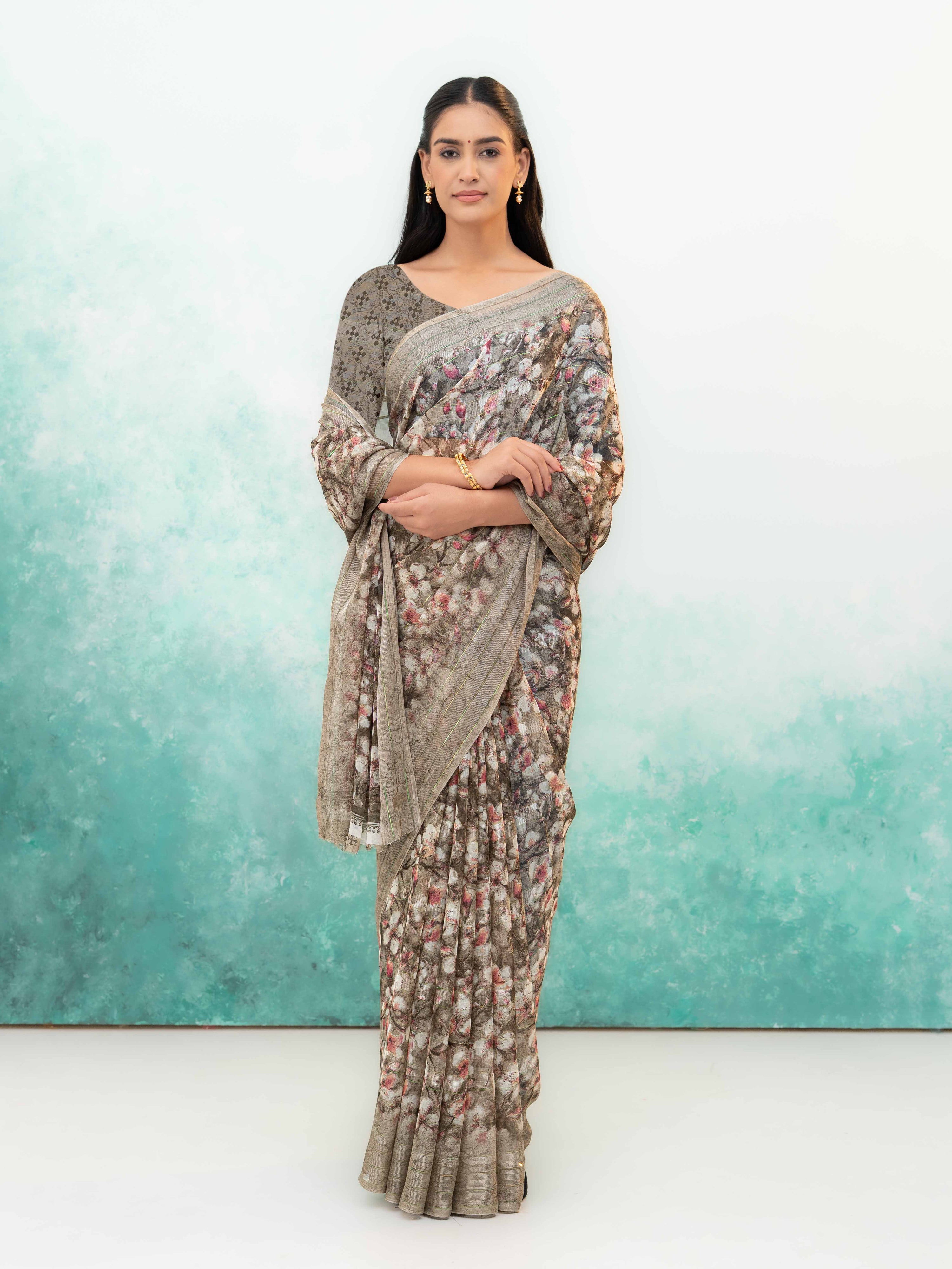 Beige Weightless Saree
