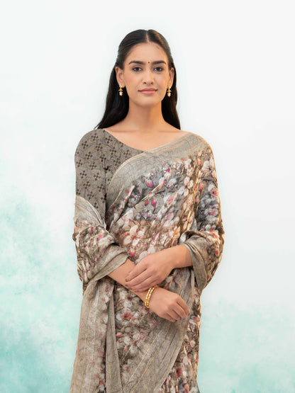 Beige Weightless Saree