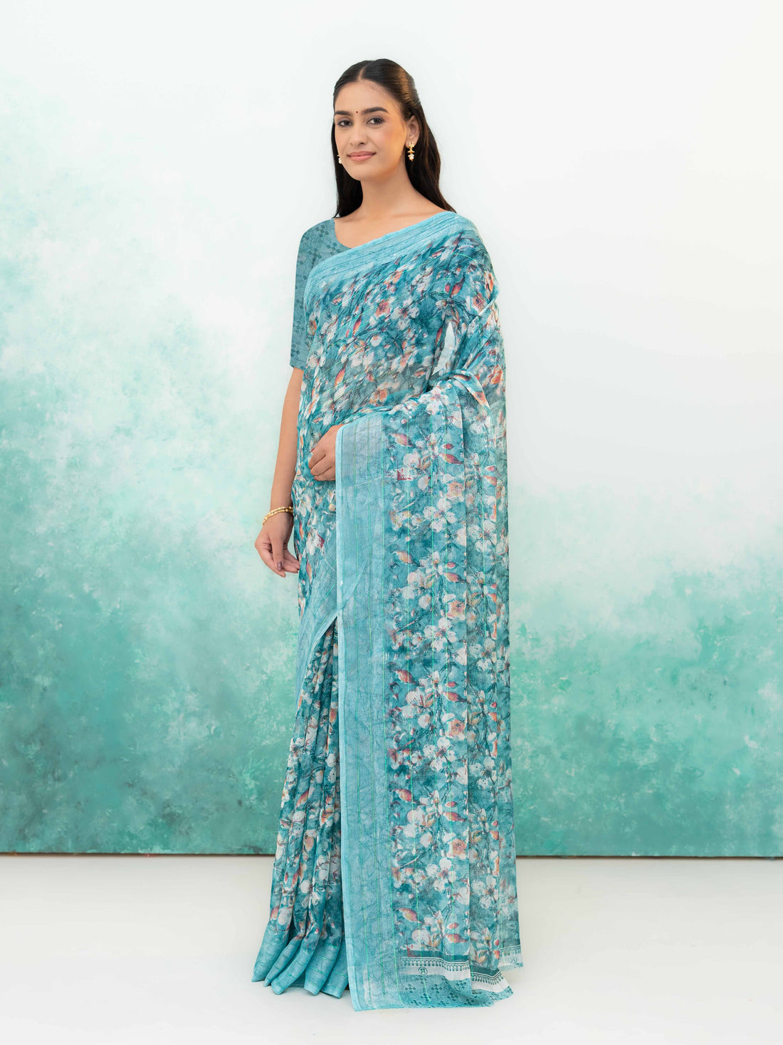 Sky Blue Weightless Saree