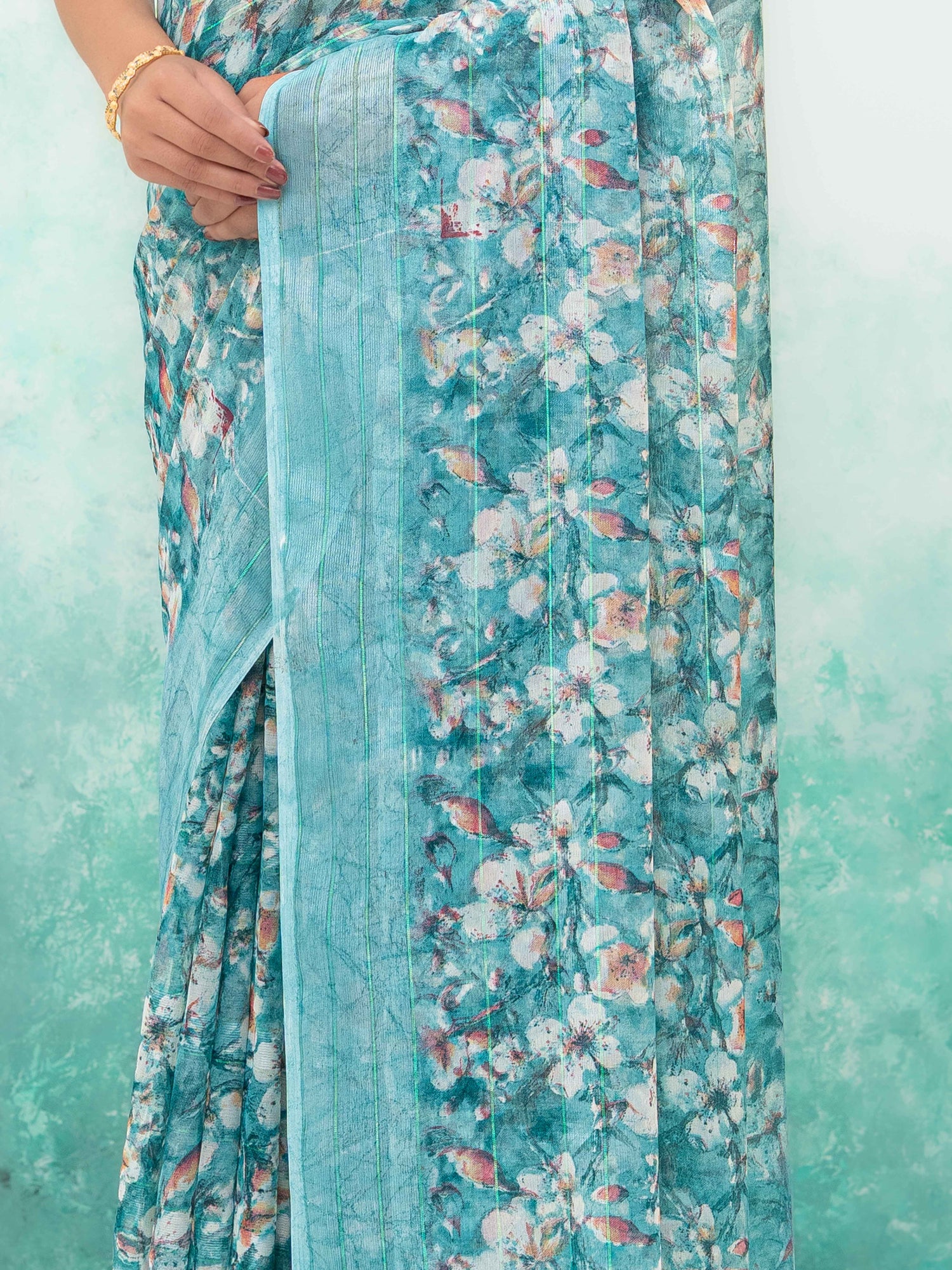 Sky Blue Weightless Saree