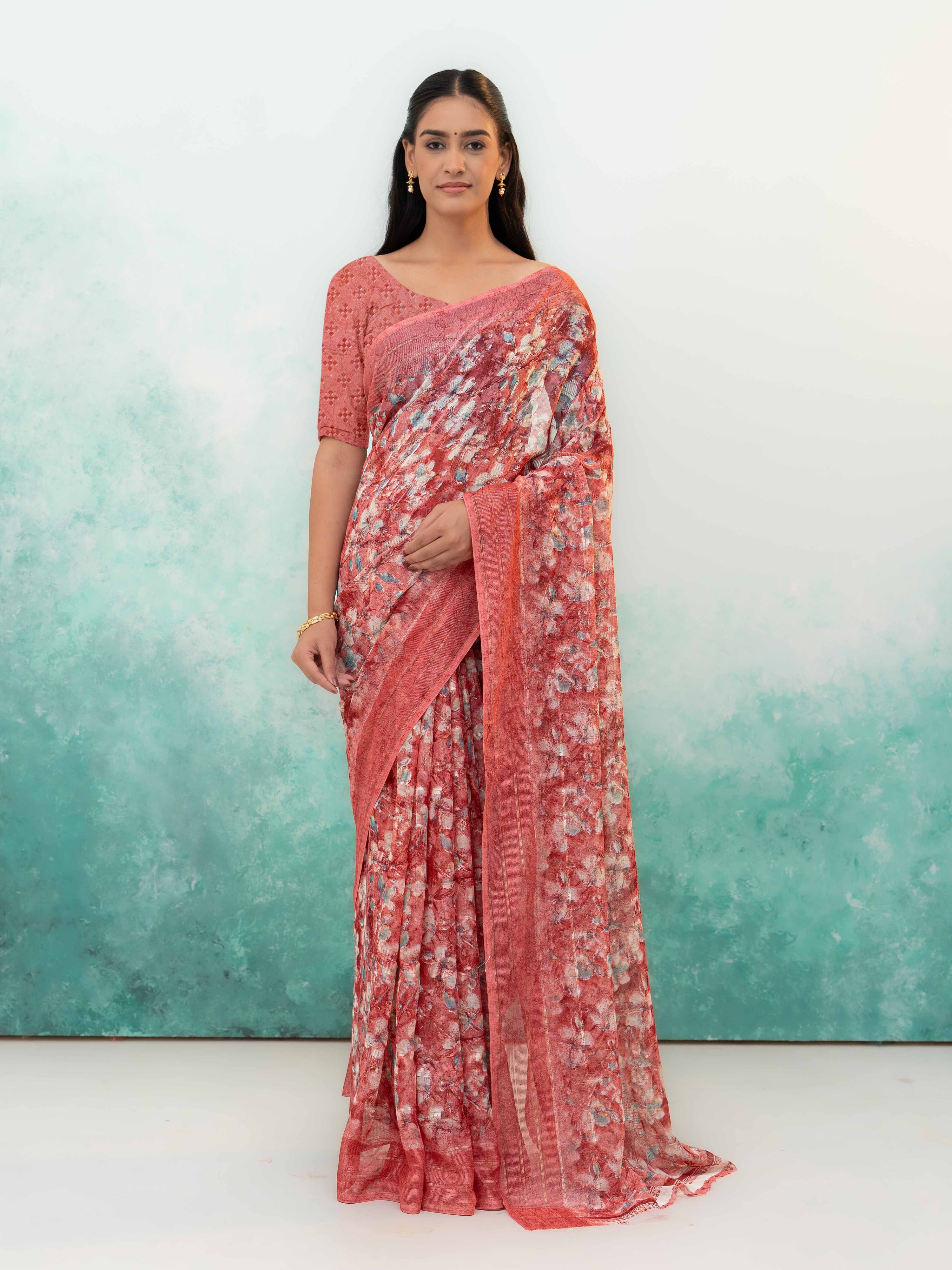 Pink Weightless Saree