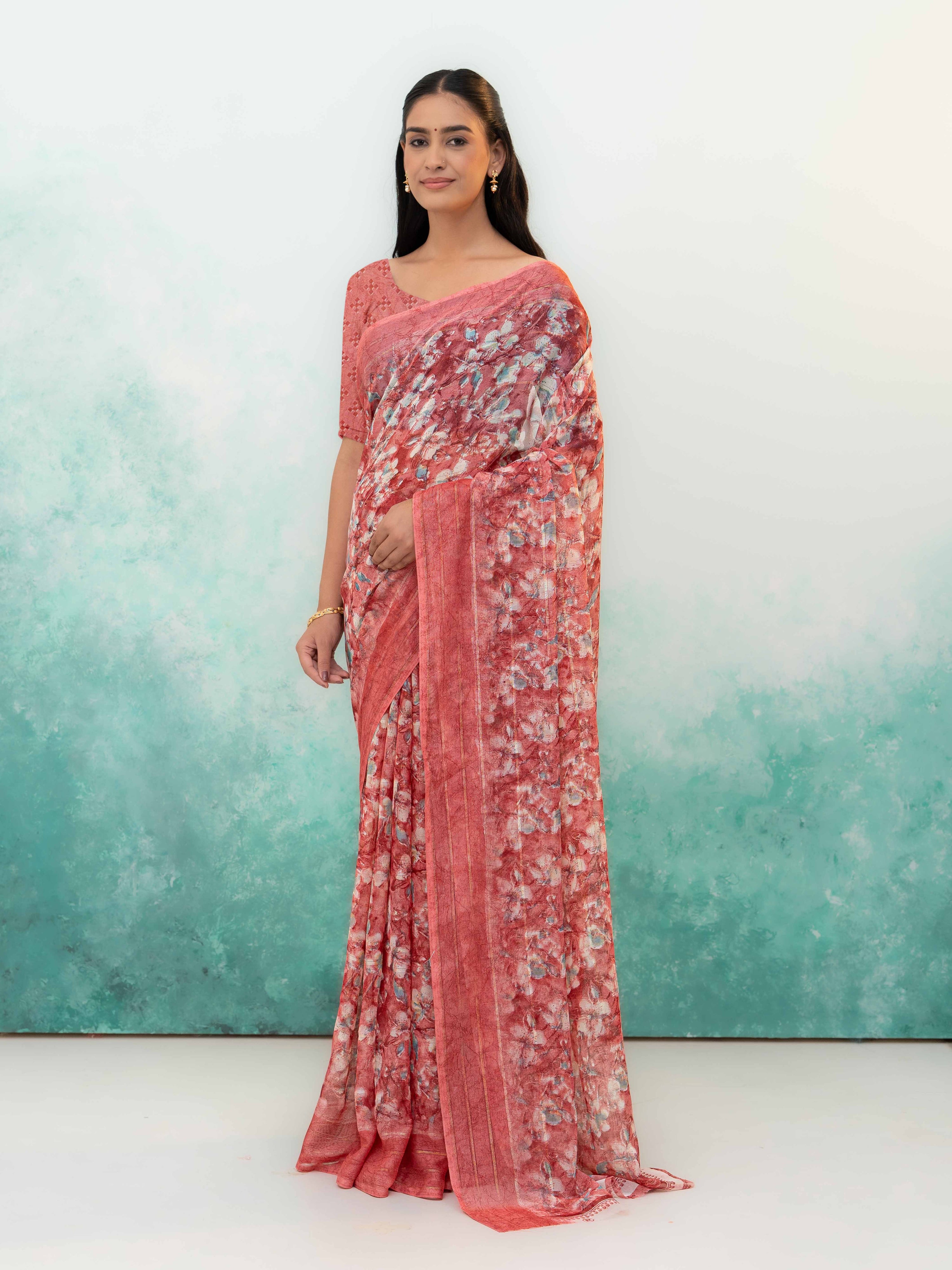 Pink Weightless Saree