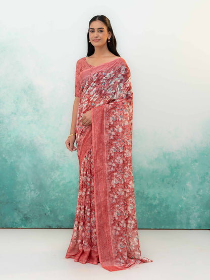 Pink Weightless Saree