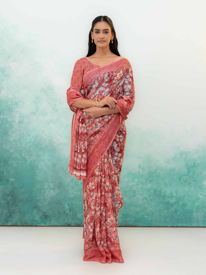 Pink Weightless Saree