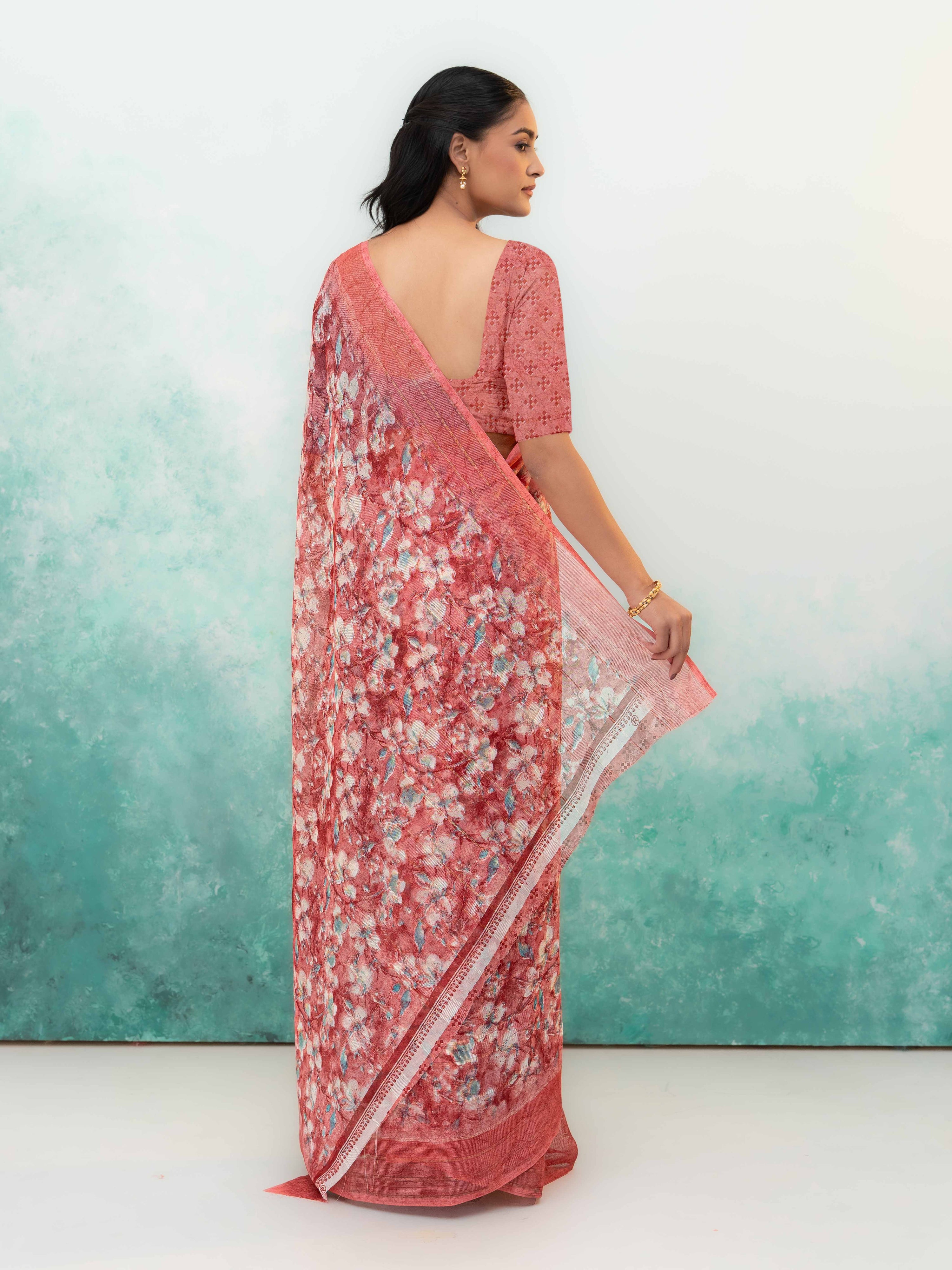 Pink Weightless Saree