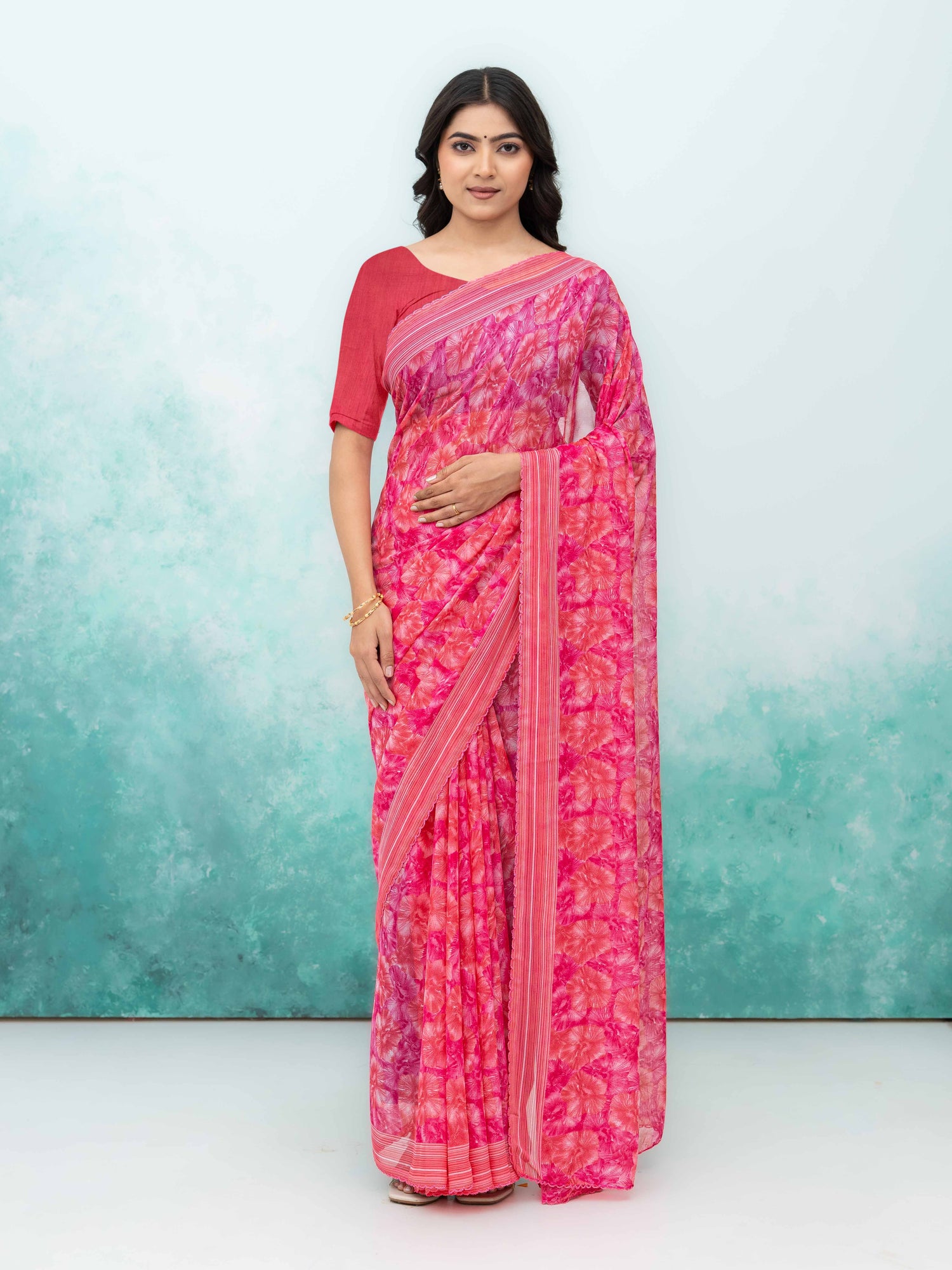 Pink Weightless Saree