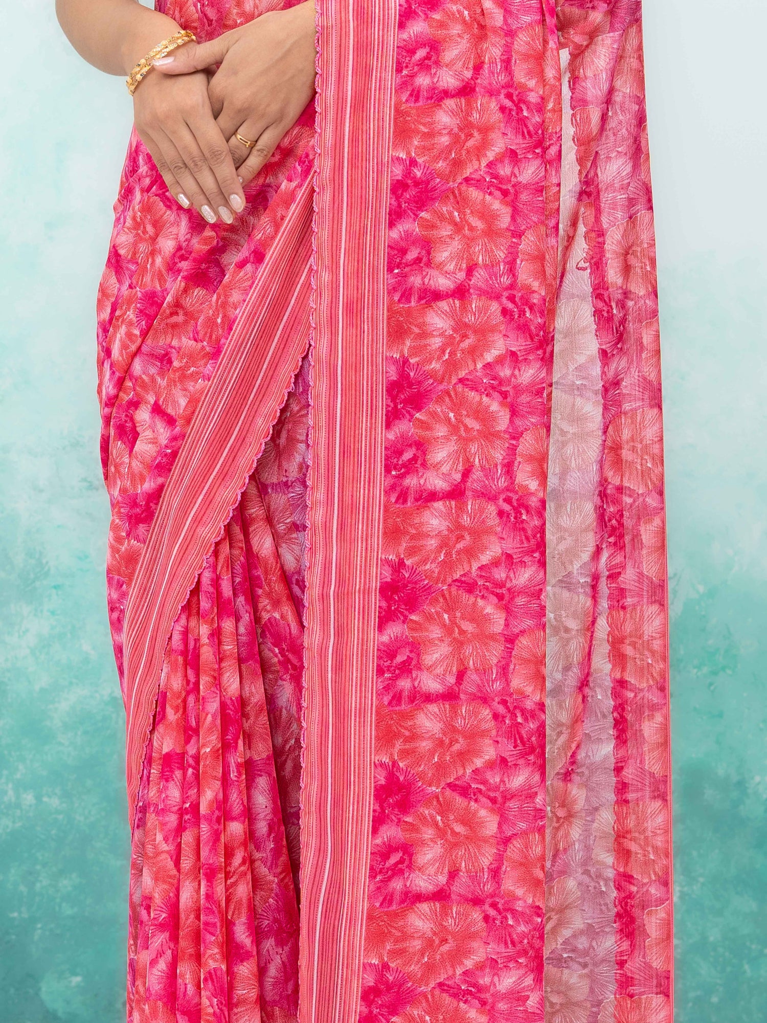 Pink Weightless Saree
