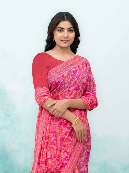 Pink Weightless Saree