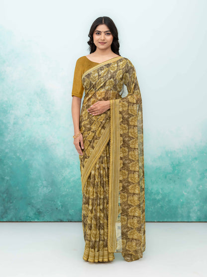 Olive Green Weightless Saree