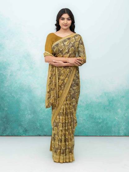 Olive Green Weightless Saree