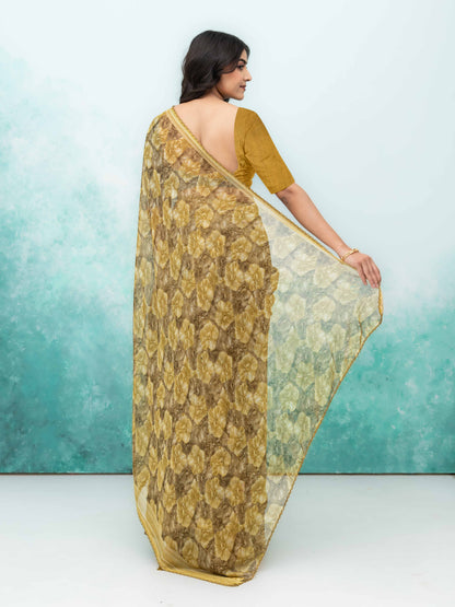 Olive Green Weightless Saree