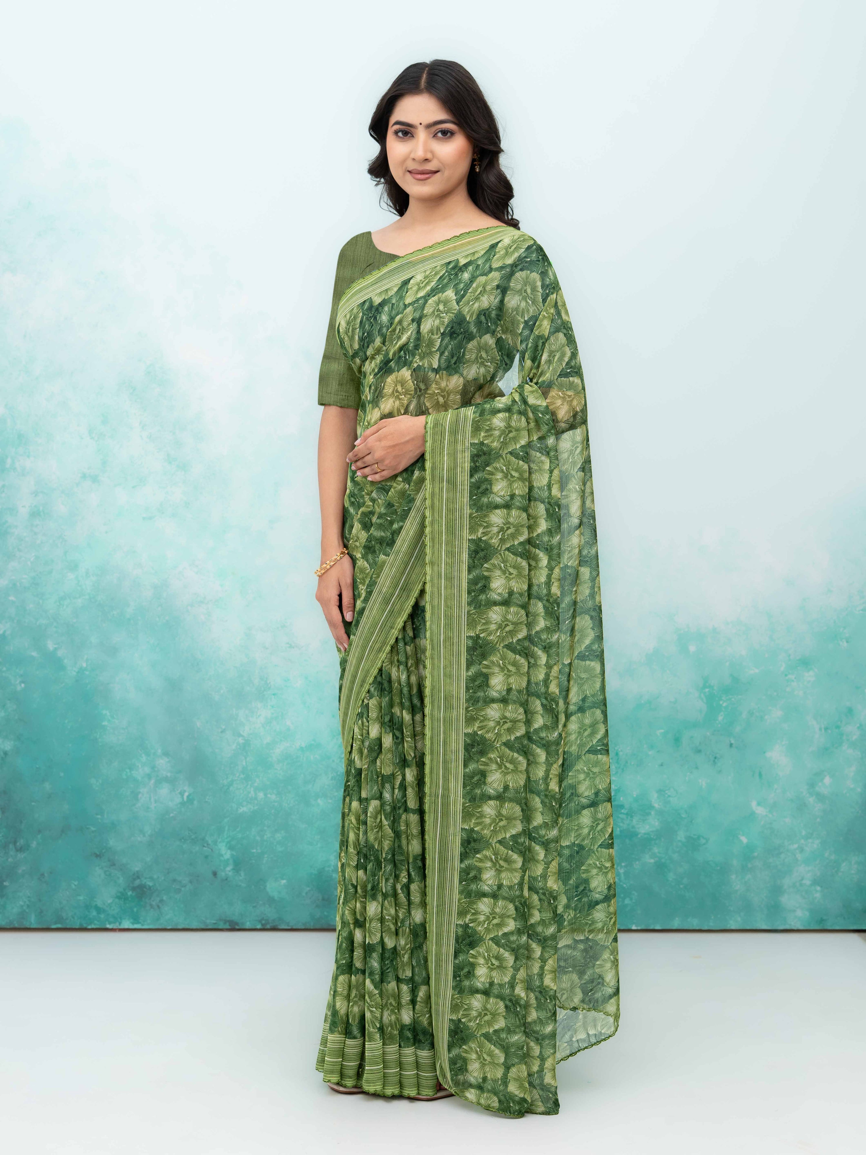 Green Weightless Saree