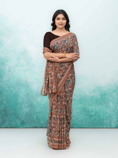 Brown Weightless Saree