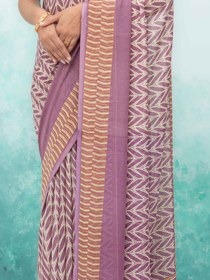 Purple Chiffon Saree