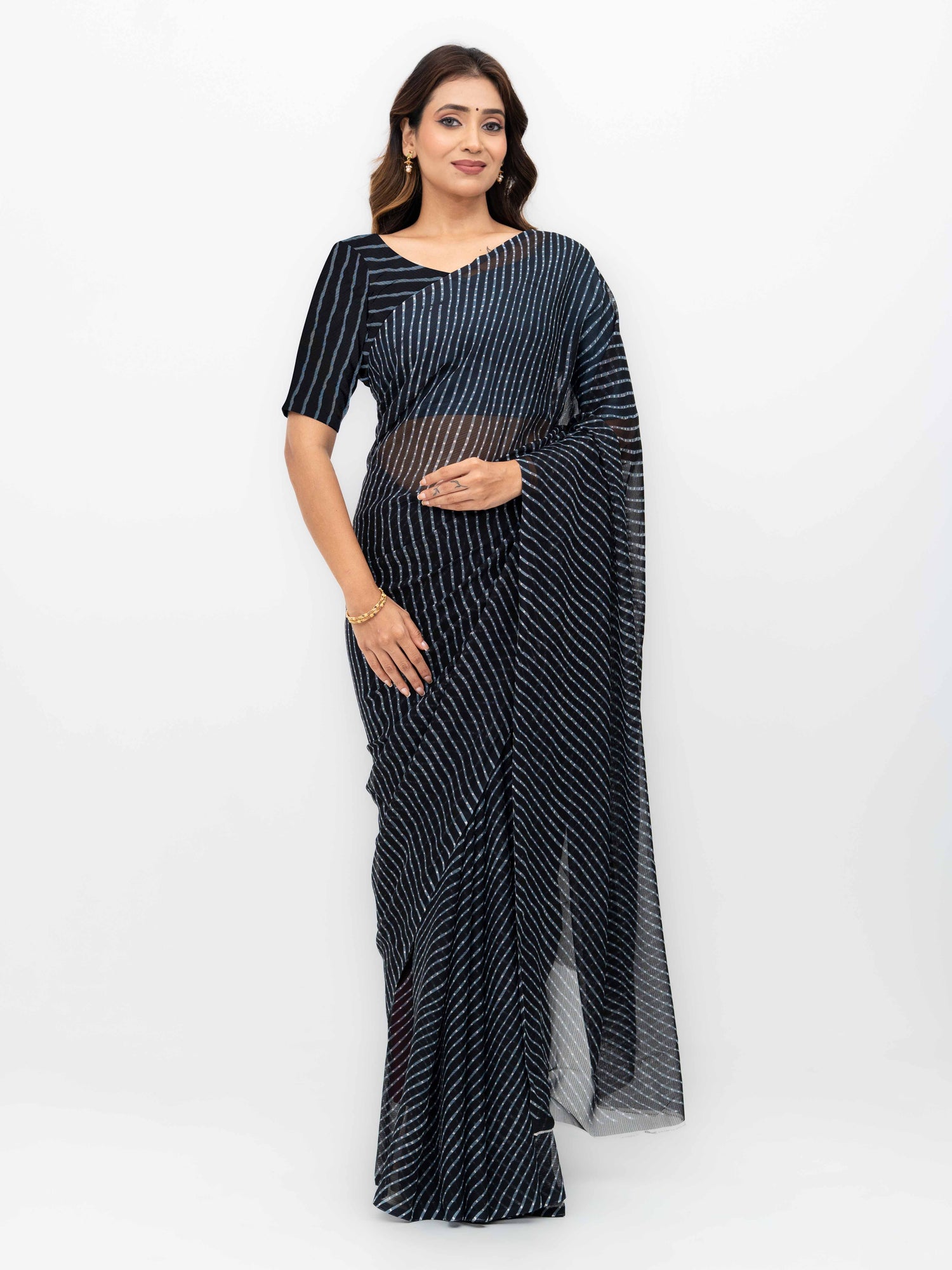 Black Chiffon Saree