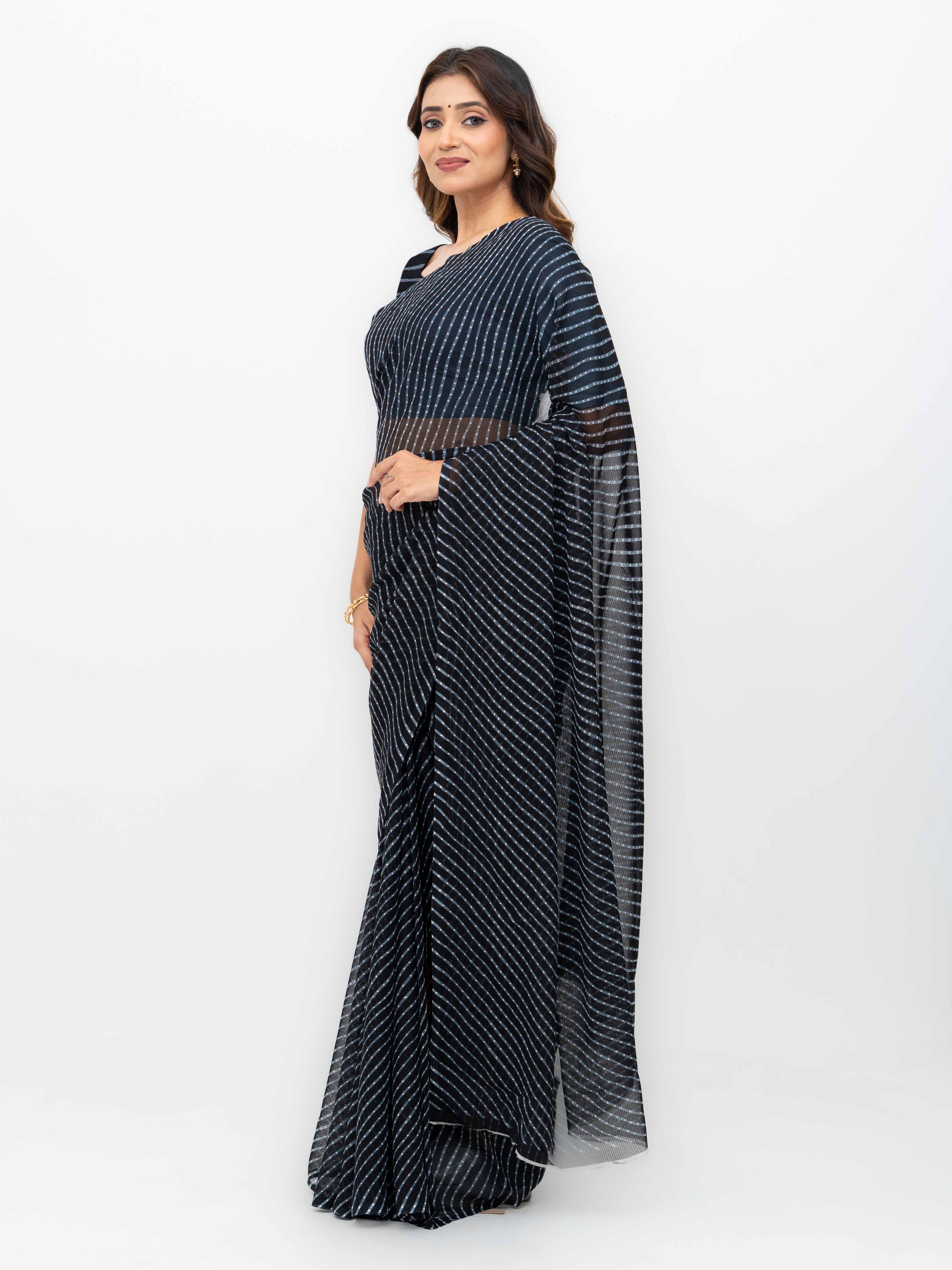 Black Chiffon Saree