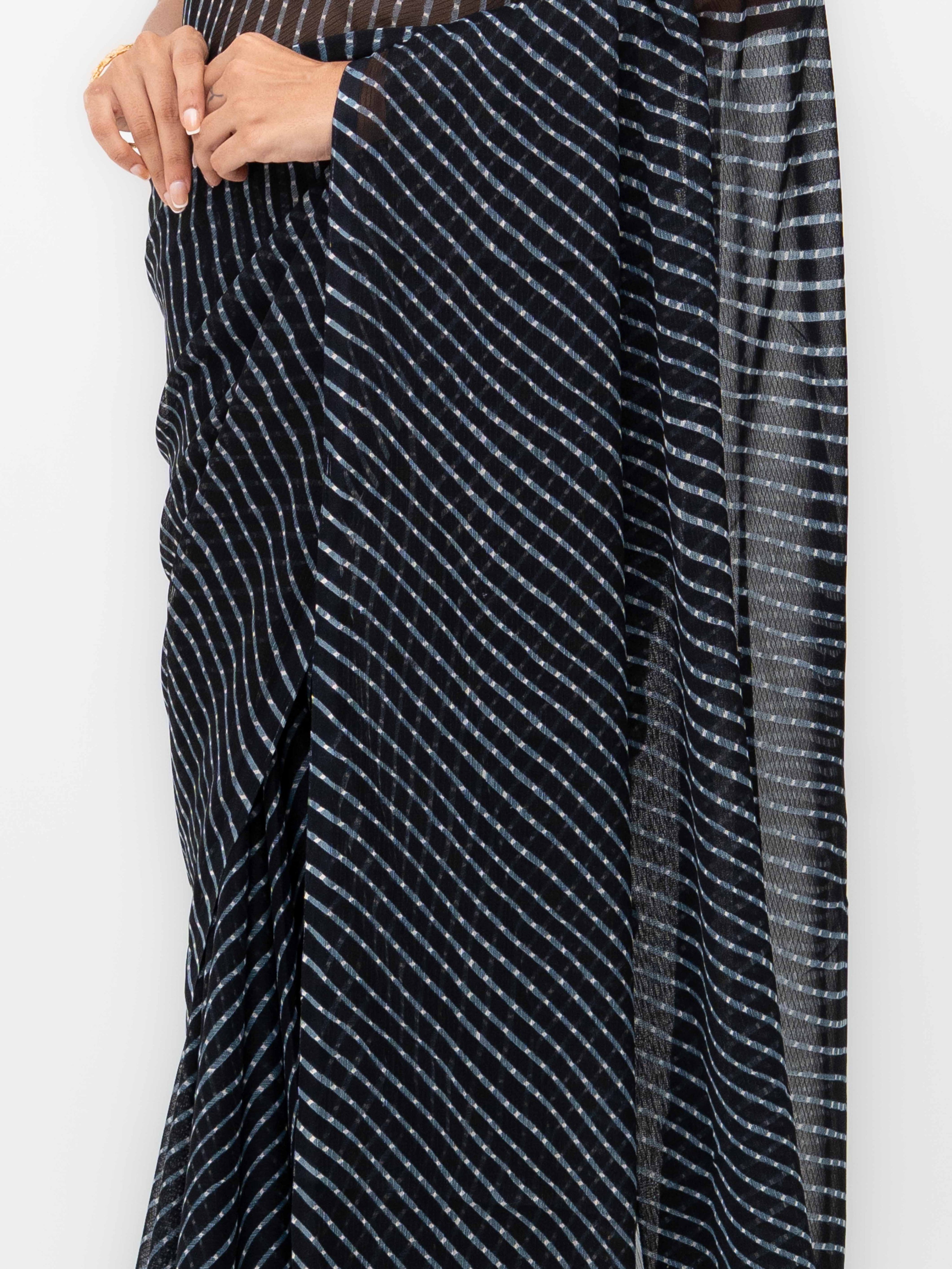 Black Chiffon Saree