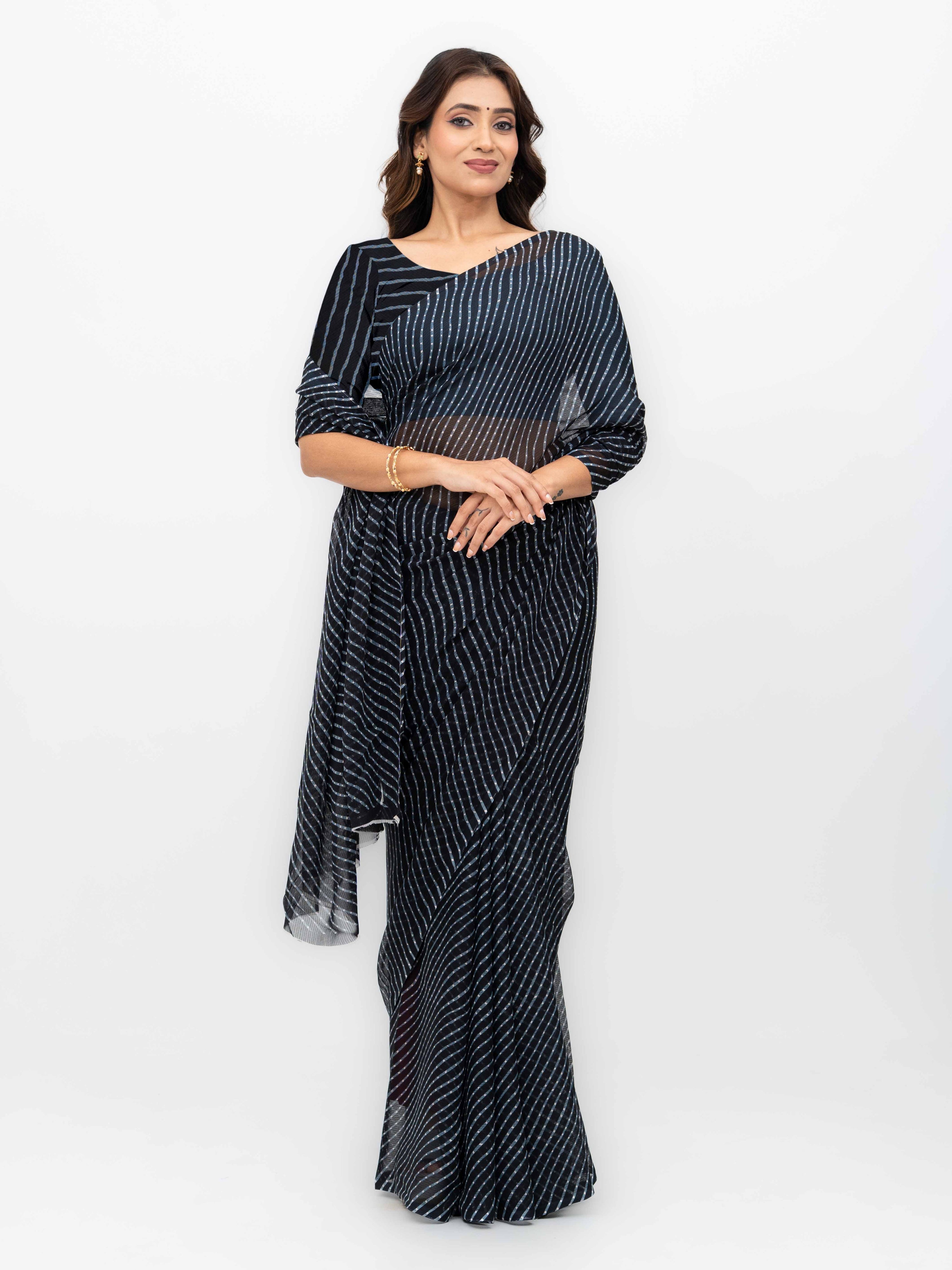 Black Chiffon Saree