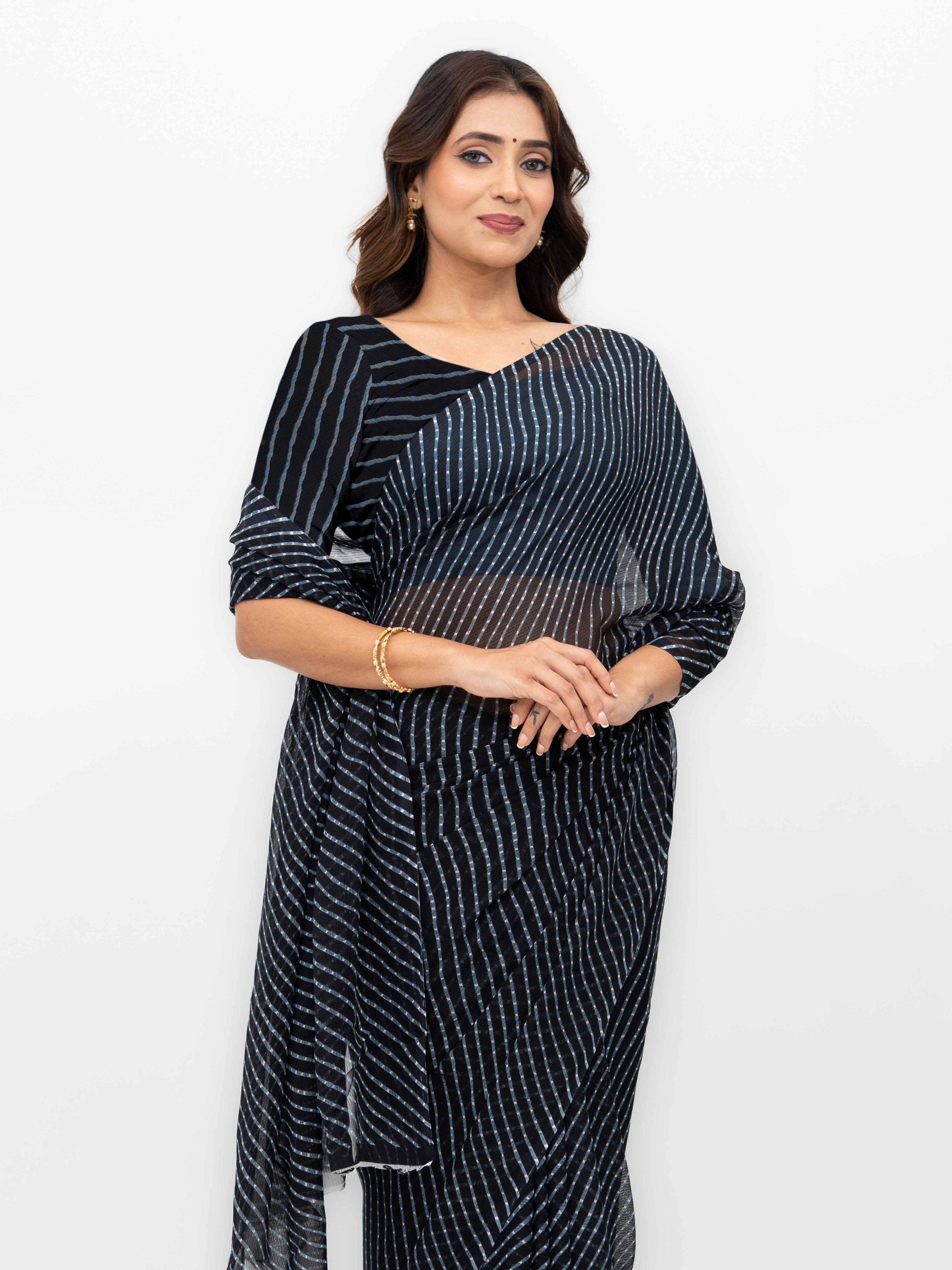 Black Chiffon Saree