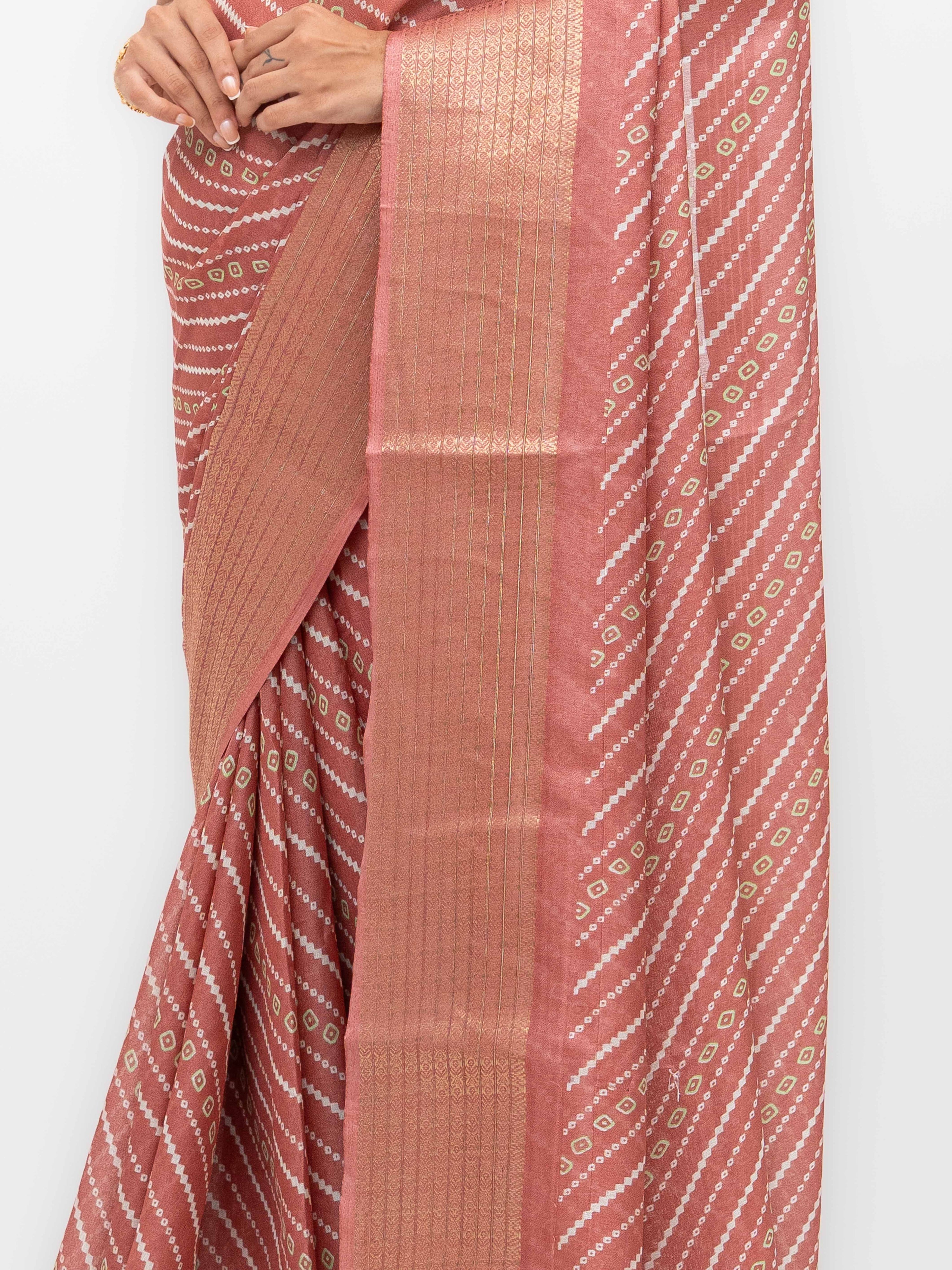 Baby Pink Moss Mellow Saree