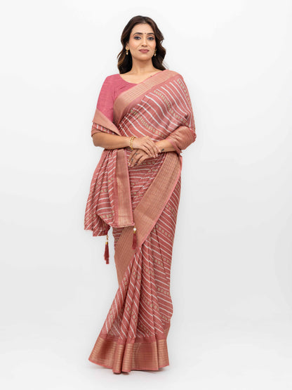 Baby Pink Moss Mellow Saree