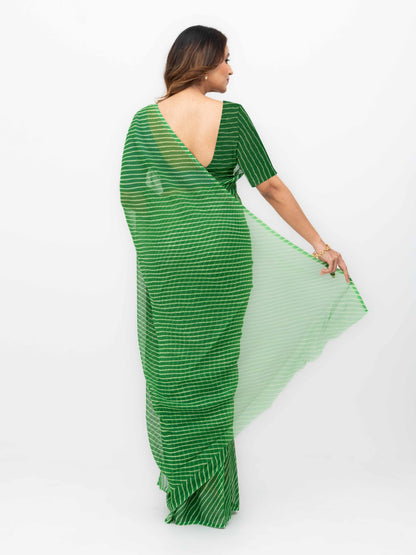 Green Chiffon Saree