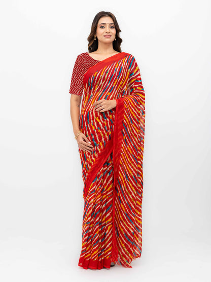 Red Georgette Saree