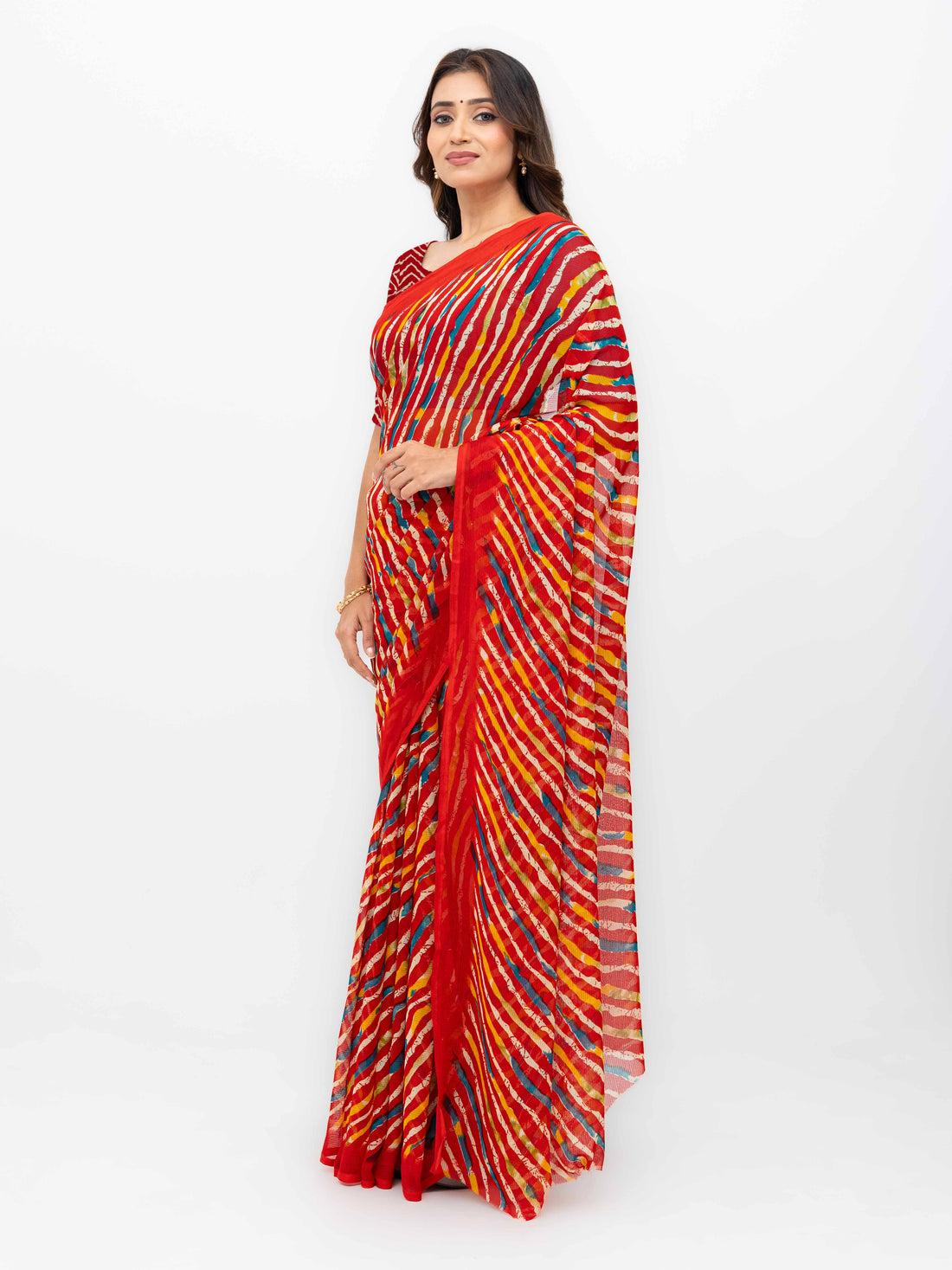 Orange Georgette Saree