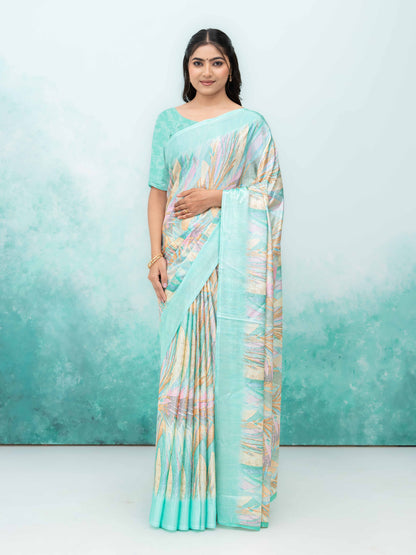 Mint Green Turkey Silk Saree