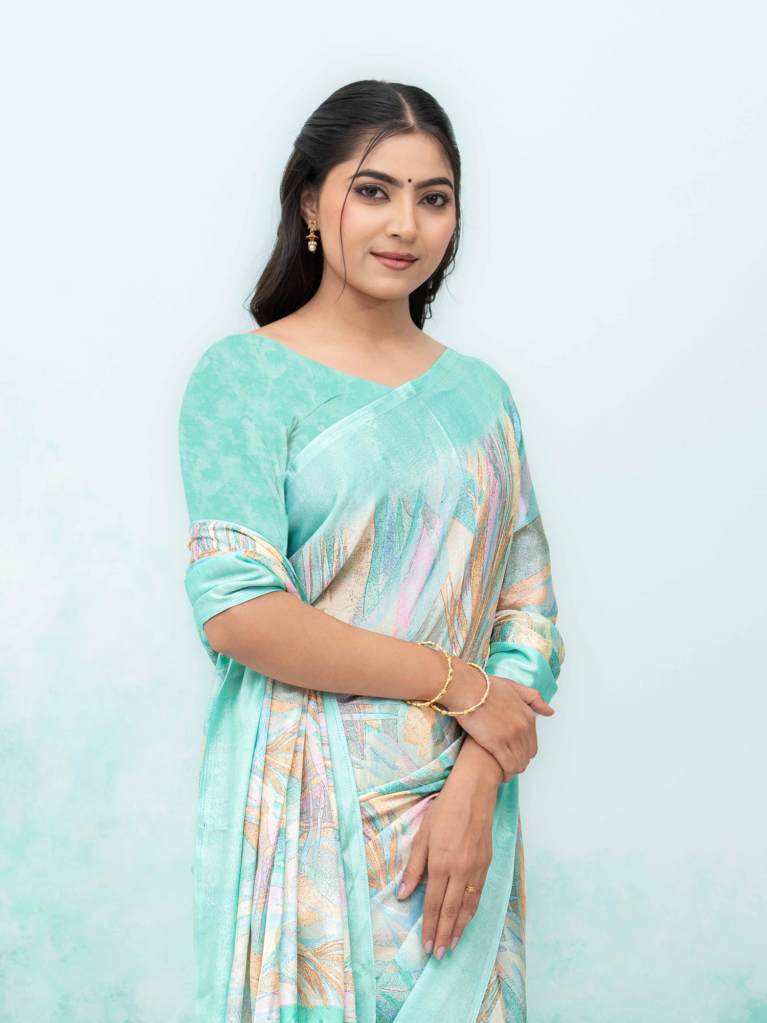 Mint Green Turkey Silk Saree