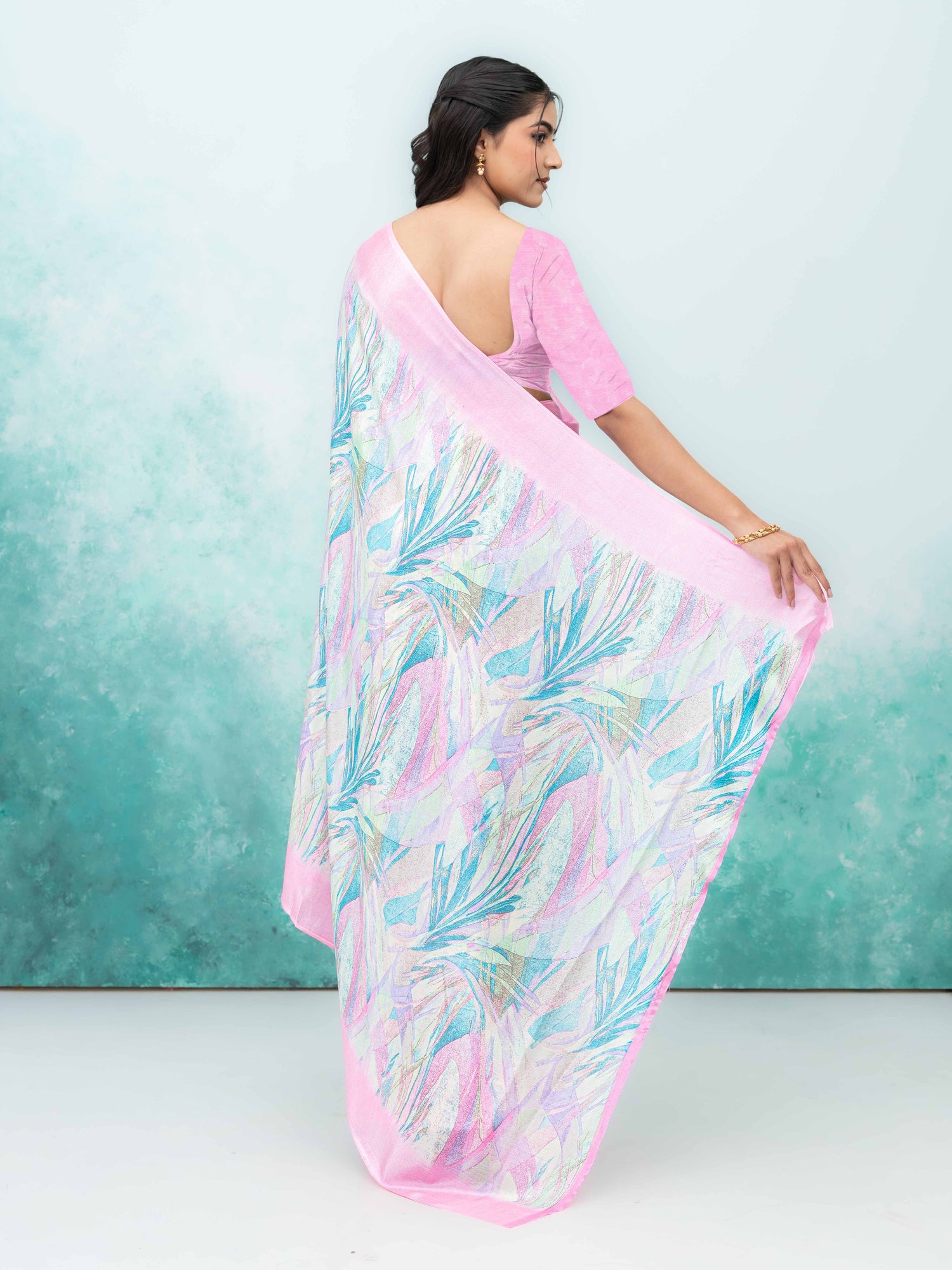 Pink Turkey Silk Saree with