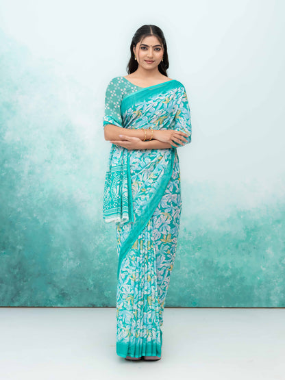 Mint Green Georgette Saree