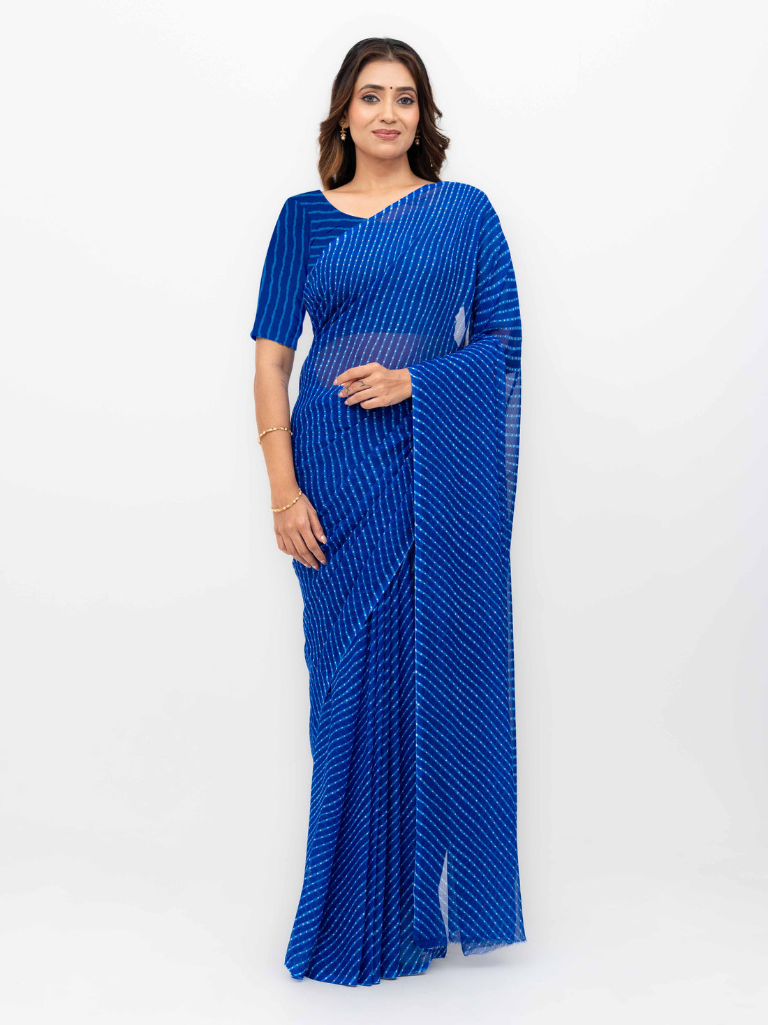 Blue Chiffon Saree