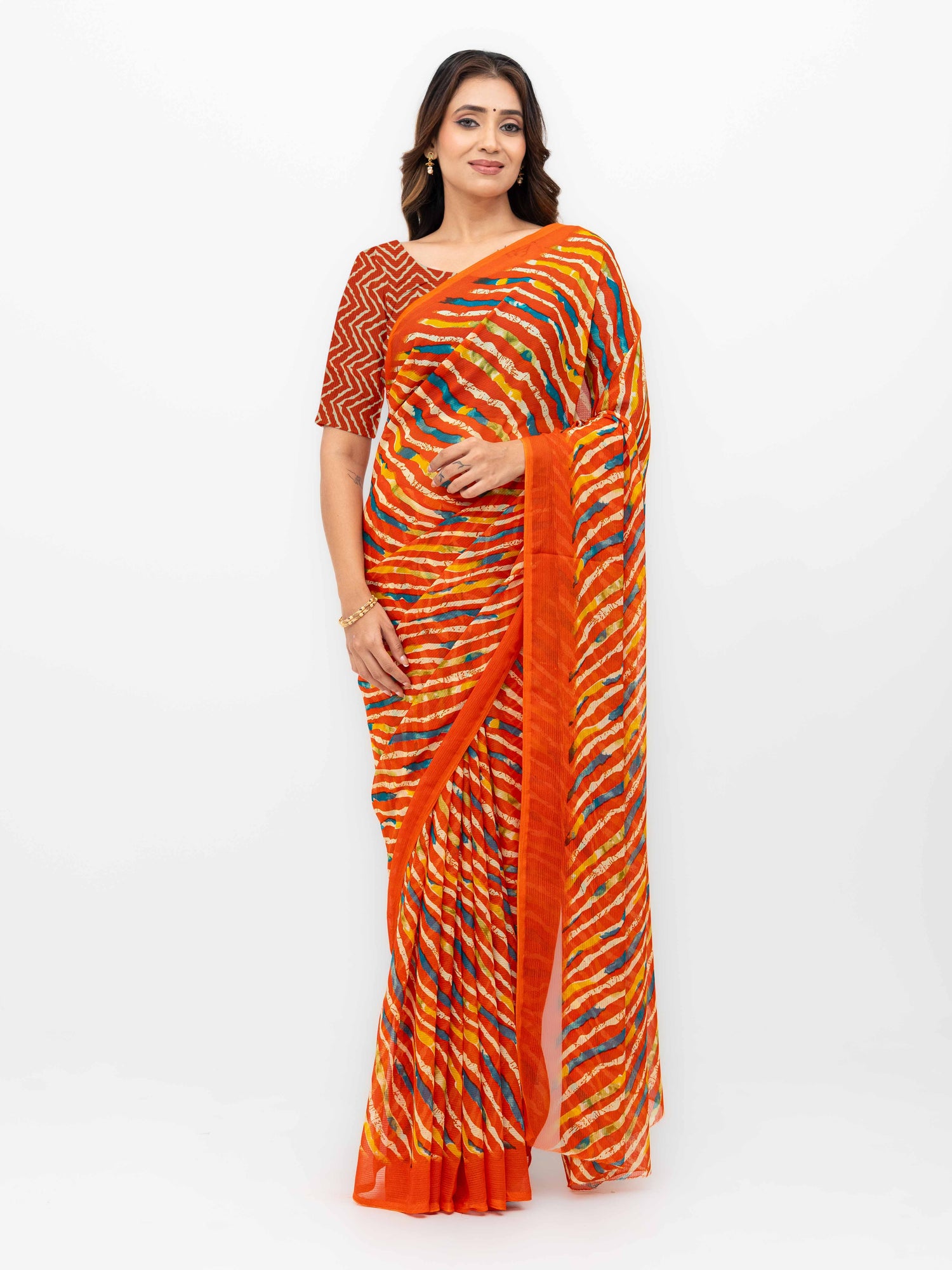 Yellow Georgette Saree
