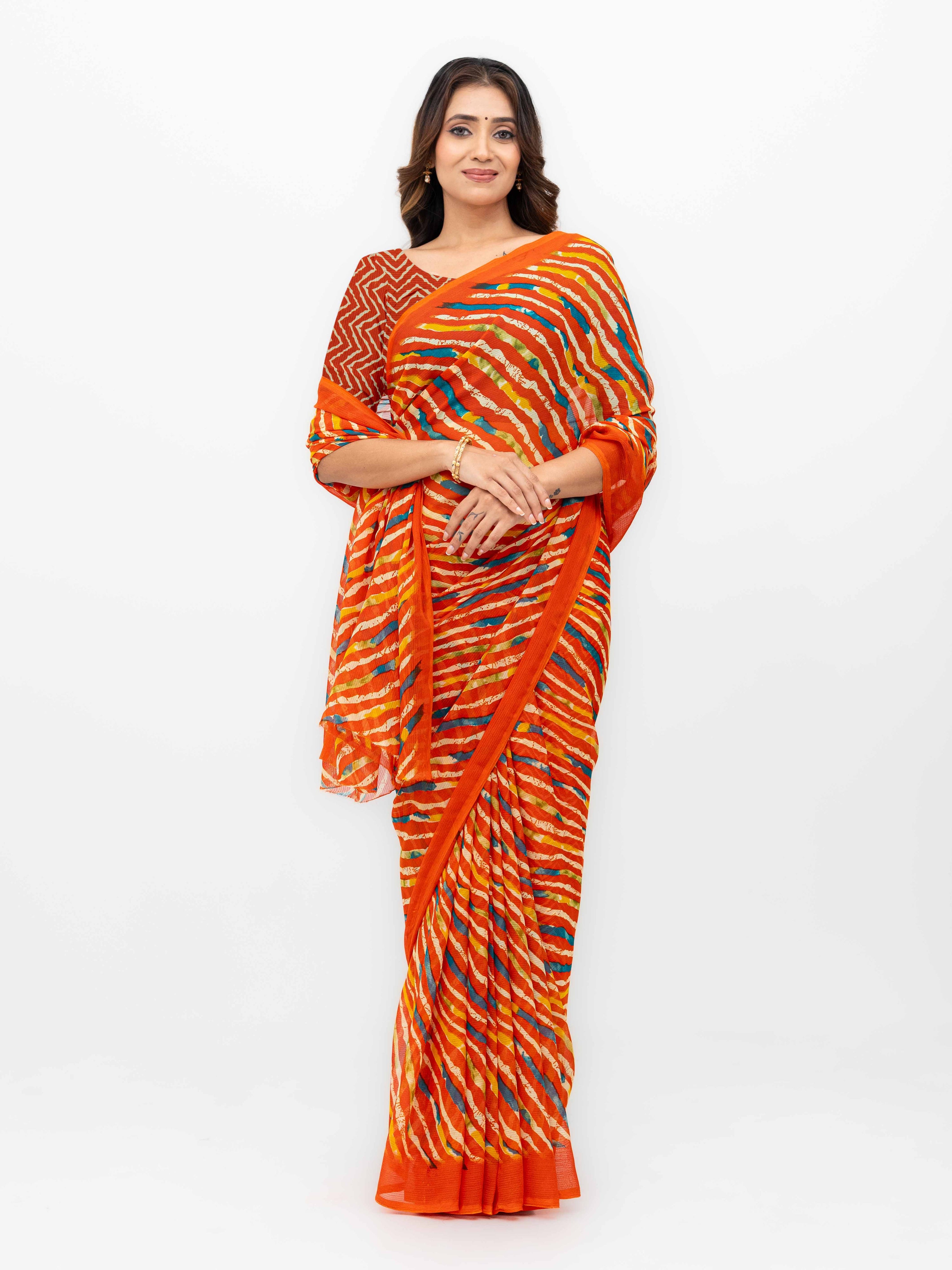 Yellow Georgette Saree