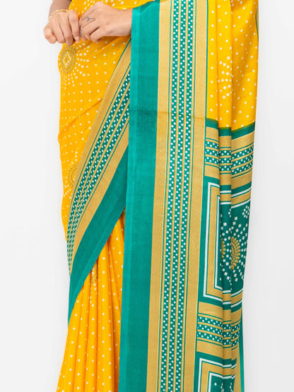 Yellow Art Silk Saree