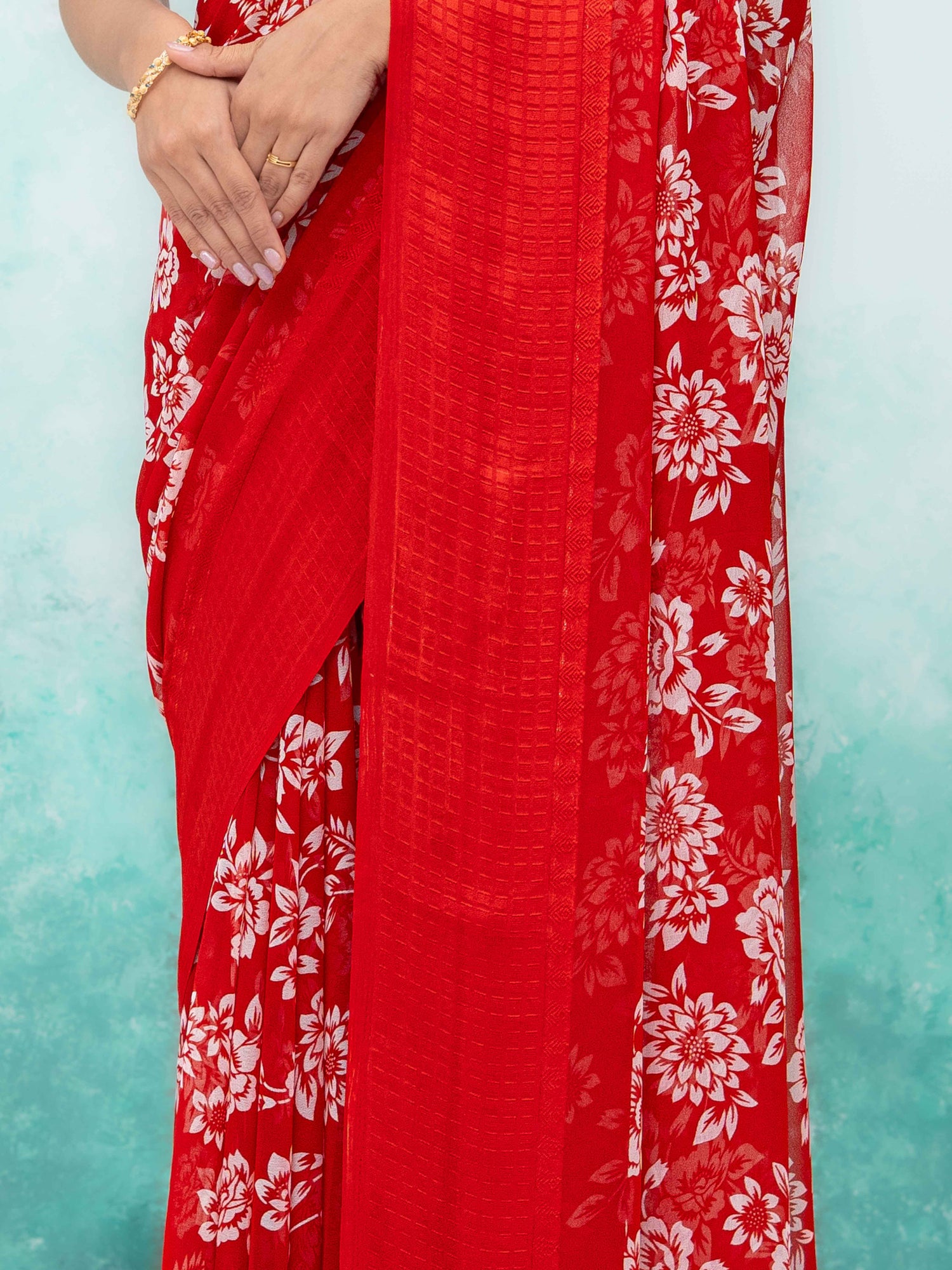 Red Georgette Saree