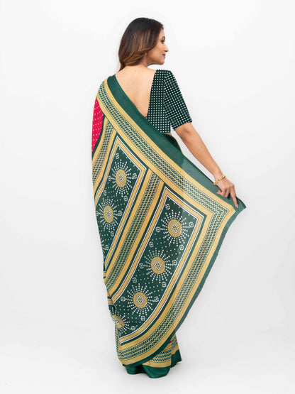 Pink Art Silk Saree