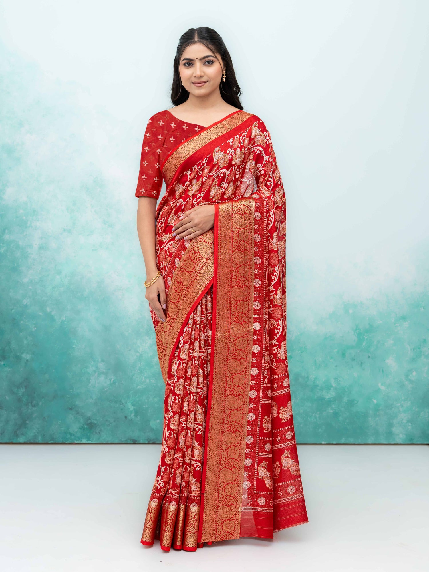Red Brasov Saree