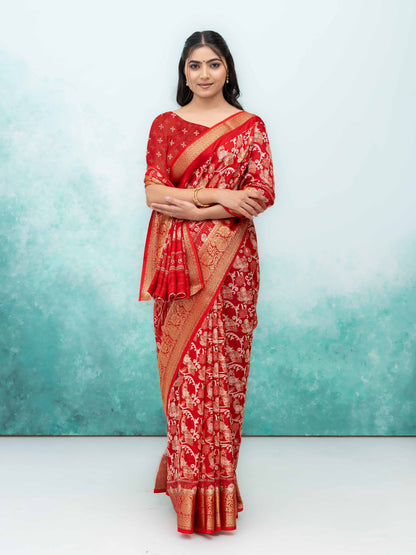 Red Brasov Saree