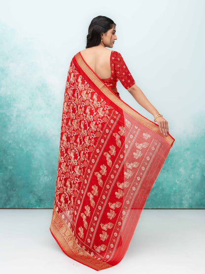 Red Brasov Saree