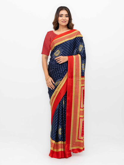 Navy Blue  Art Silk Saree