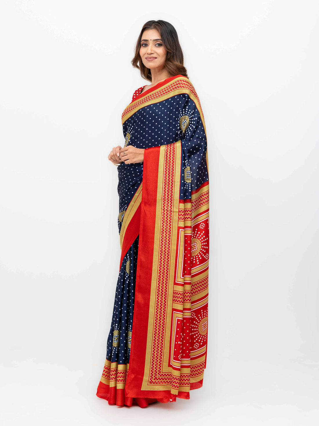 Navy Blue  Art Silk Saree