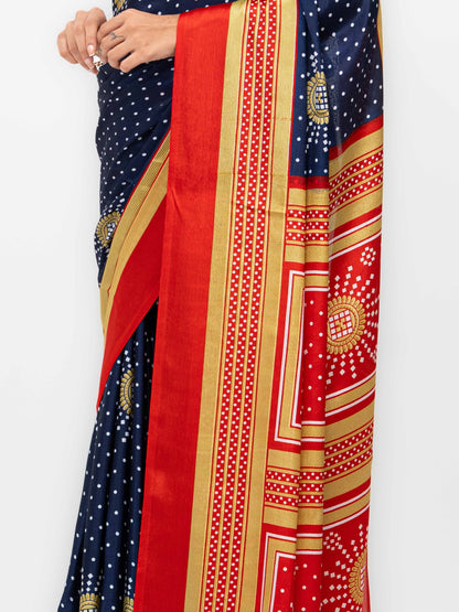 Navy Blue  Art Silk Saree