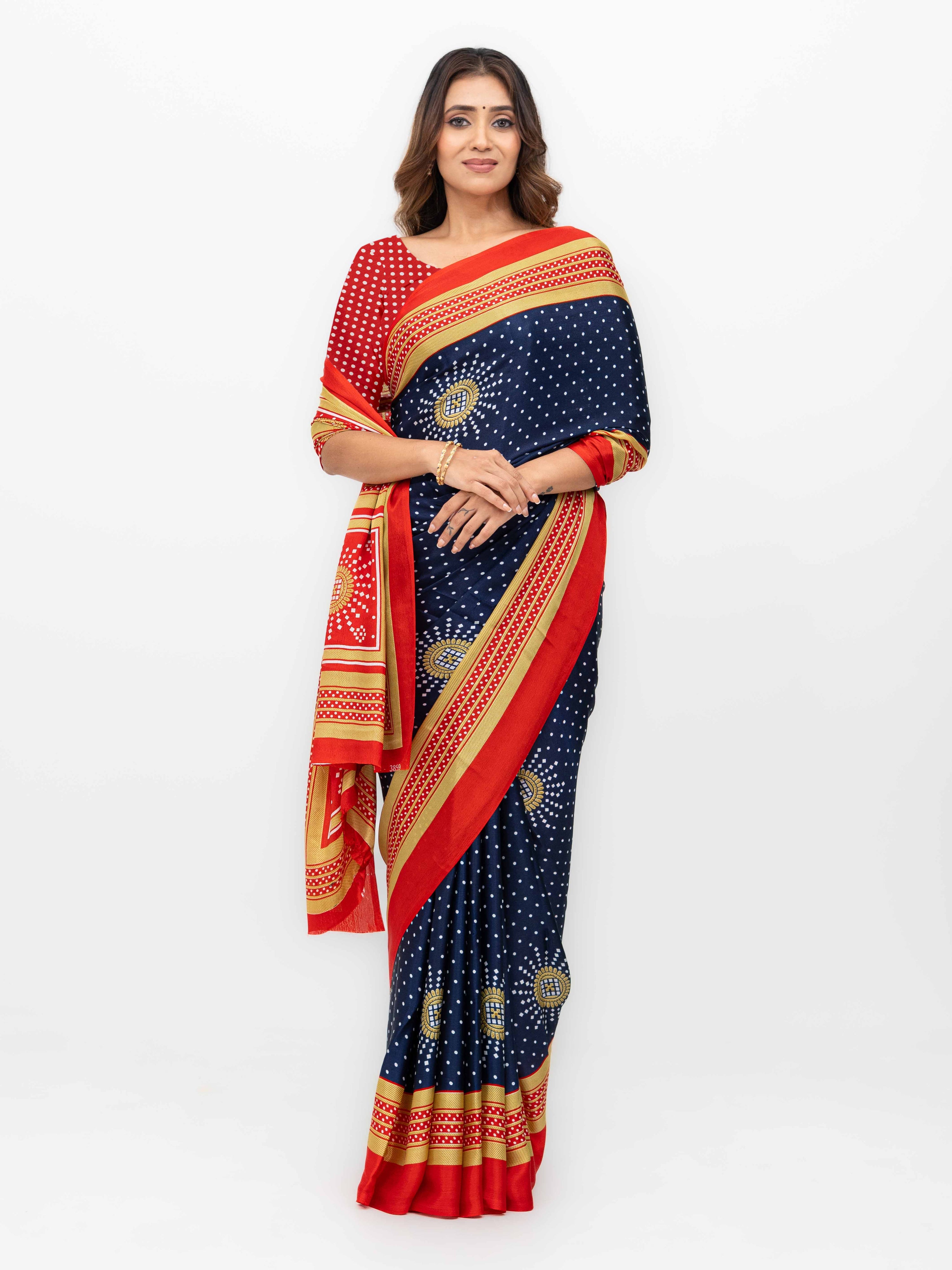 Navy Blue  Art Silk Saree