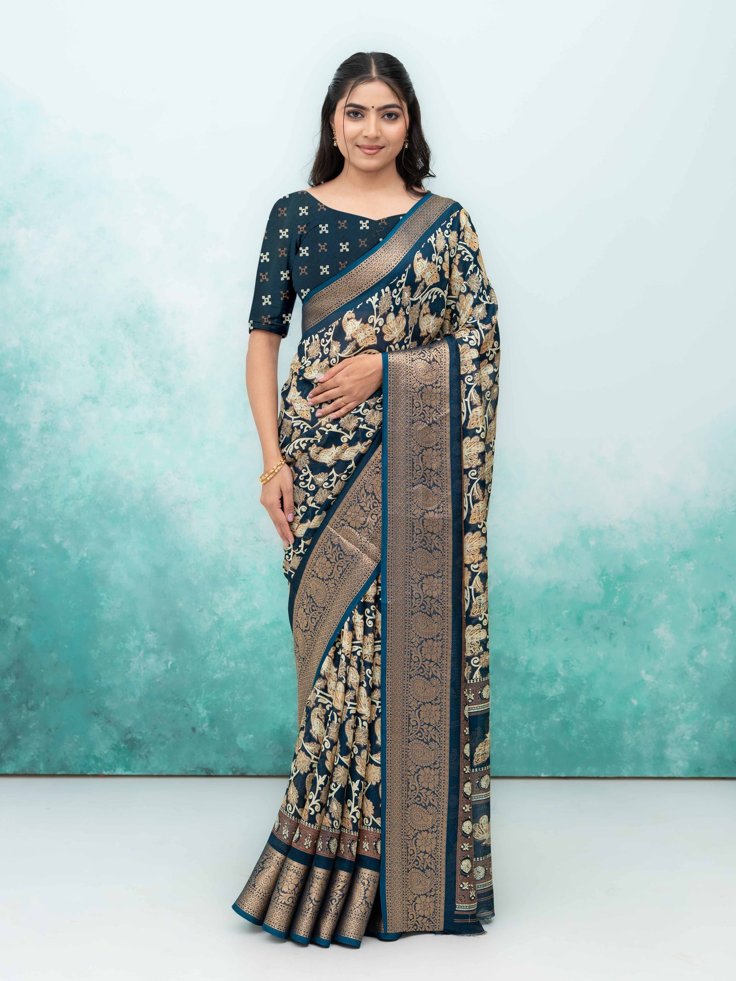 Navy Blue Brasov Saree