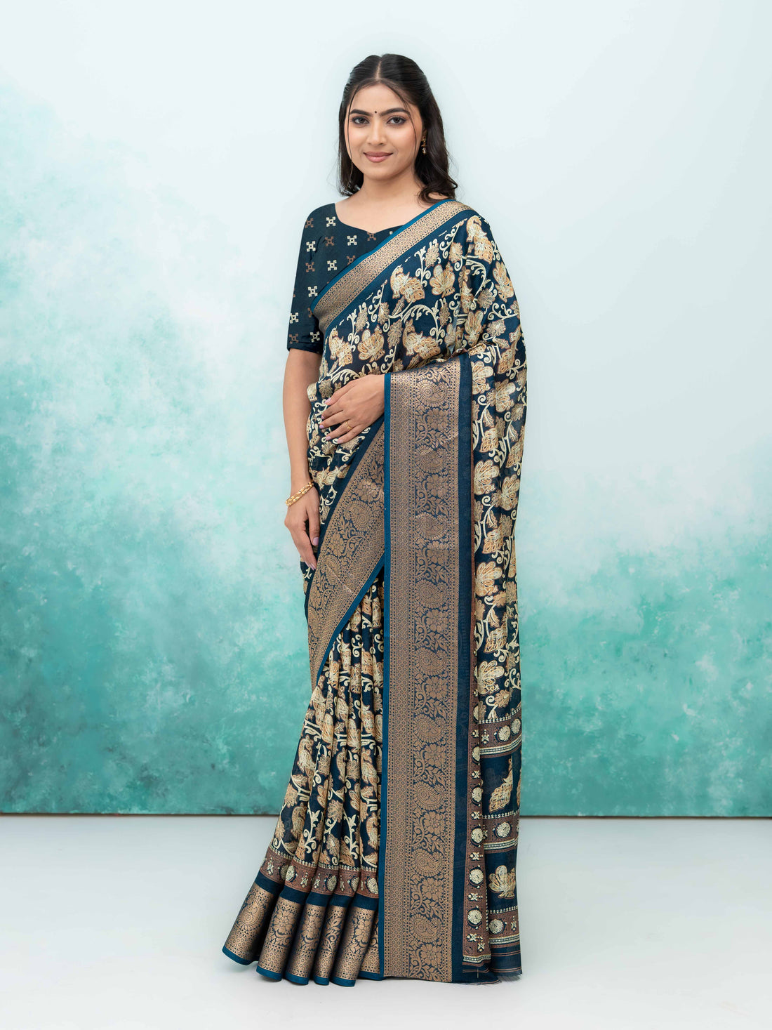 Navy Blue Brasov Saree
