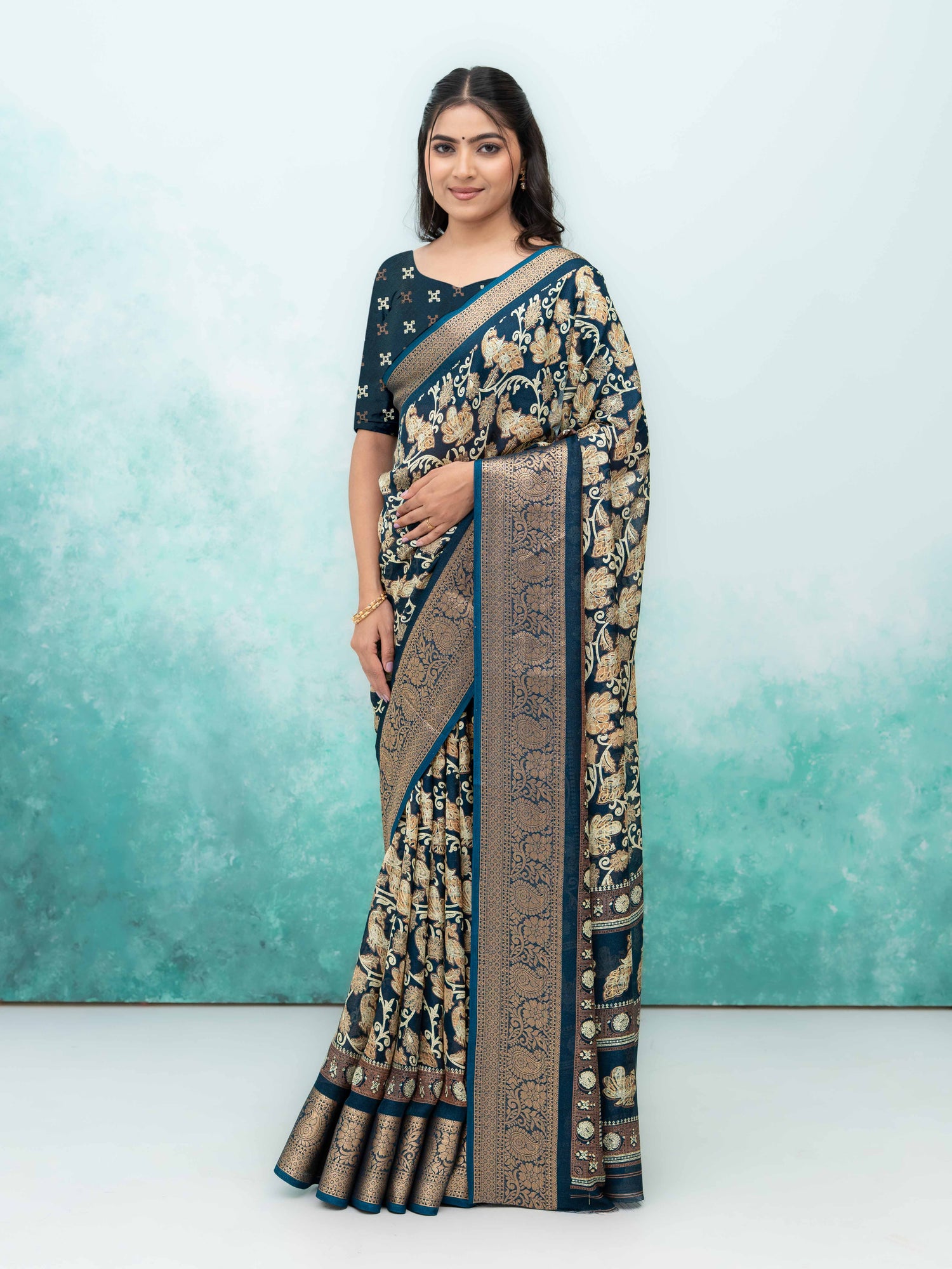 Navy Blue Brasov Saree