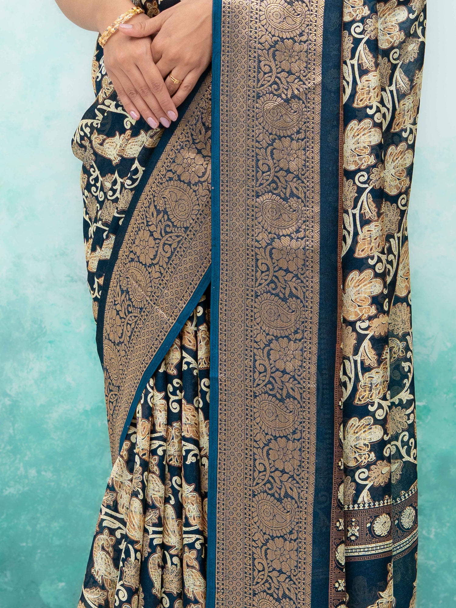 Navy Blue Brasov Saree