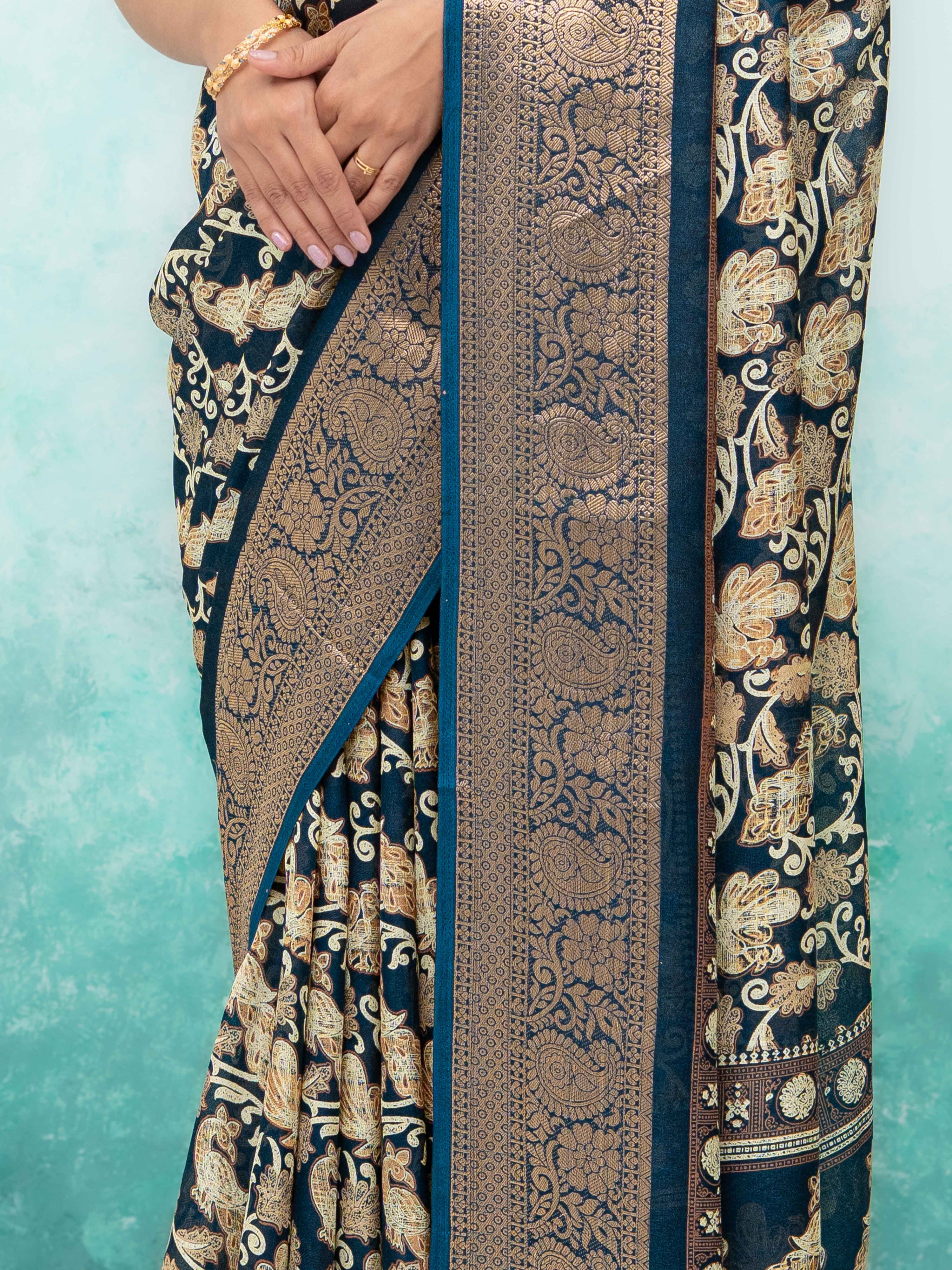 Navy Blue Brasov Saree